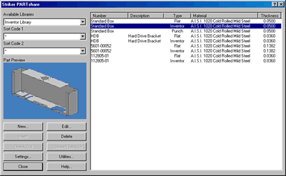 sheet metal fabrication library software